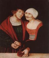 Lucas il Vecchio Cranach - Old Woman and Young Man